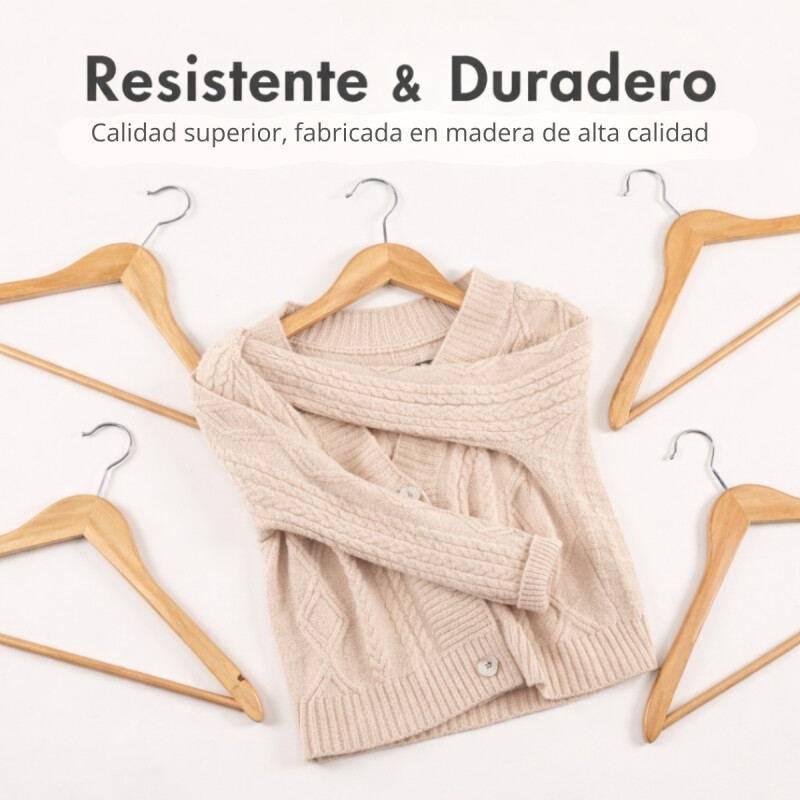 Set x100 perchas de madera MADERA