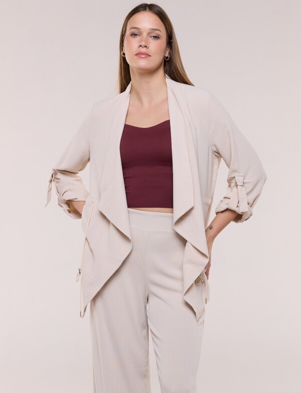 Chaqueta Cintura Ajustable BEIGE