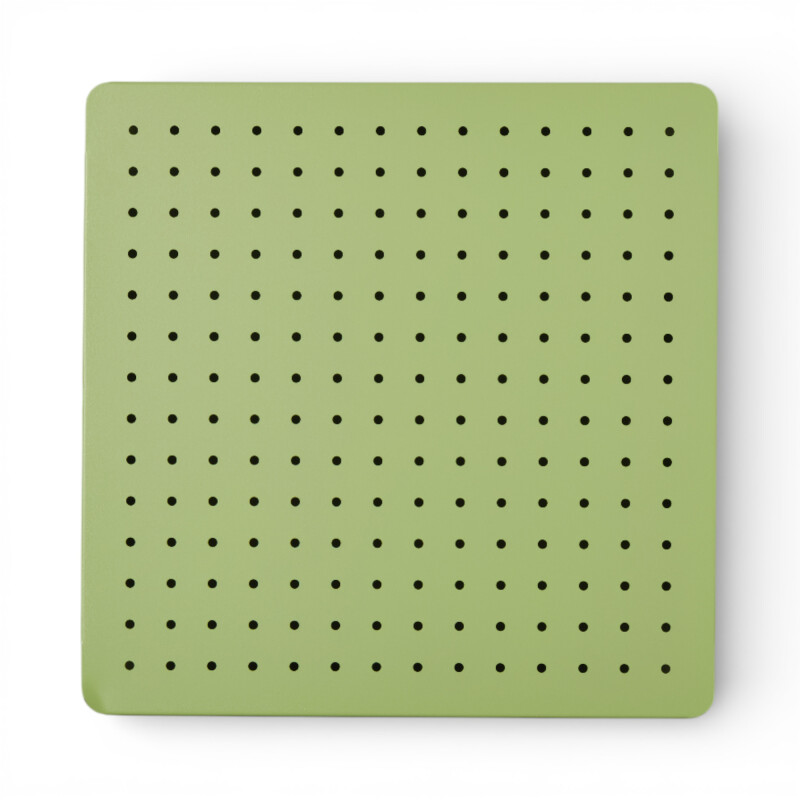 Panel perforado pegboard metálico organizador de pared 40x40 cm – Multiuso para el hogar Verde
