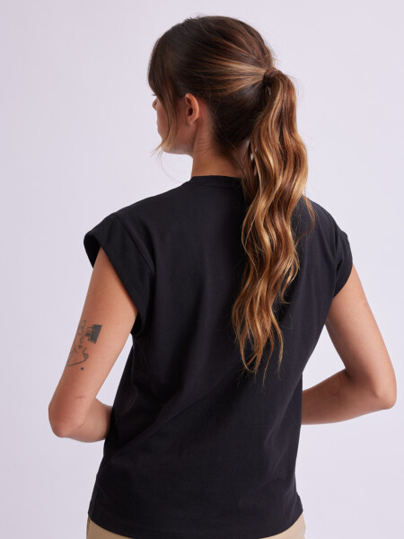 Remera Manga Sisa Negro