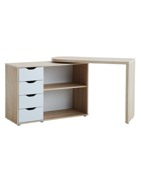 Escritorio LANGAGER 41-107x107-165 gir color roble nat Escritorio LANGAGER 41-107x107-165 gir color roble nat