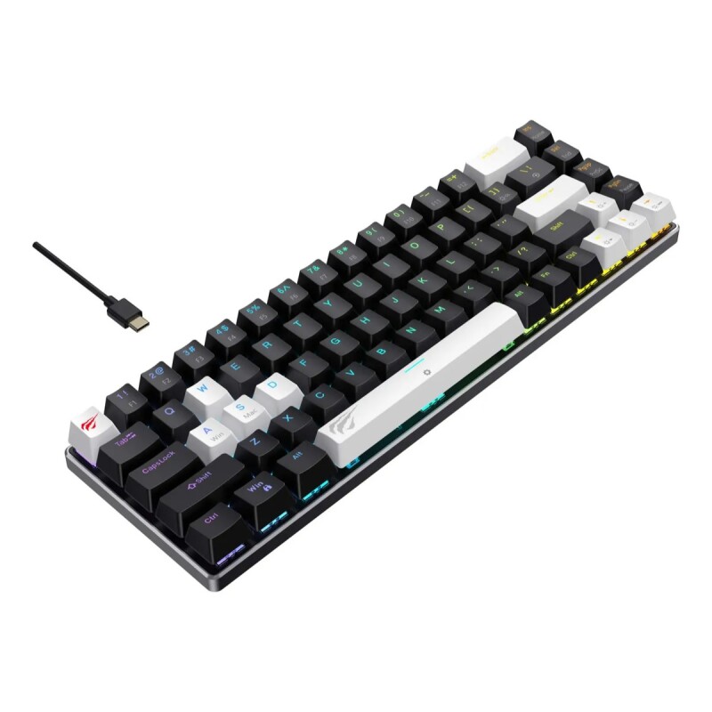 Teclado Mecanico Havit Gaming series KB906L 65% blanco y negro RGB USB Teclado Mecanico Havit Gaming series KB906L 65% blanco y negro RGB USB