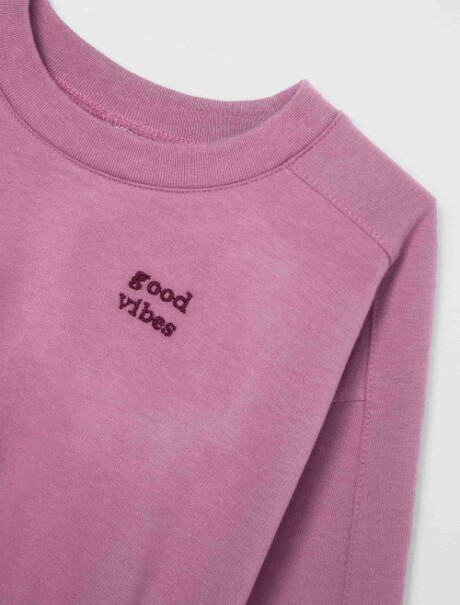 BLUSA INFANTIL CON PUÑOS VIOLETA