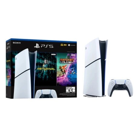 Consola PS5 PlayStation 5 Digital Sony Slim - Incluye 2 juegos (Returnal + Ratchet & Clank) Consola PS5 PlayStation 5 Digital Sony Slim - Incluye 2 juegos (Returnal + Ratchet & Clank)