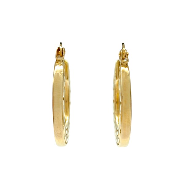 Caravanas aros de oro Greca- Oro bajo - Sin piedra- CA8042 sinpiedra