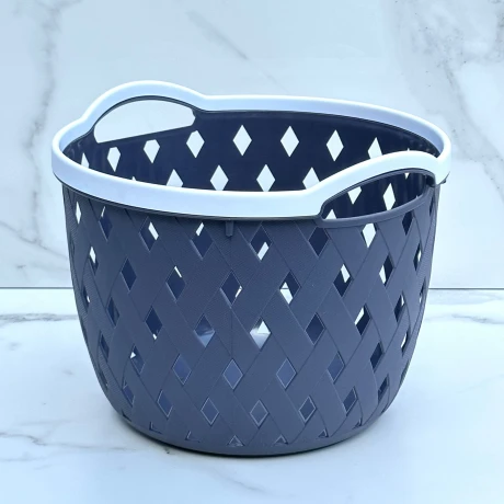 Canasto Organizador Tramado Polipropileno Alto 19cm x Ø 24.5cm Canasto Organizador Tramado Polipropileno Alto 19cm x Ø 24.5cm