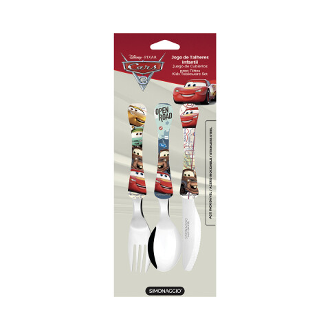 Set X3 Cubiertos Infantiles Cars Simonaggio 15 cm U
