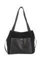 Bolso de cuero gamuza Negro