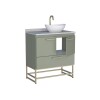 Mueble de baño de pie Suez Verde 80cm mesada granito sin bacha Mueble De Baño De Pie Suez Verde 80cm Mesada Granito Sin Bacha