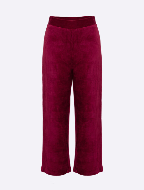 Pantalon crop bordo