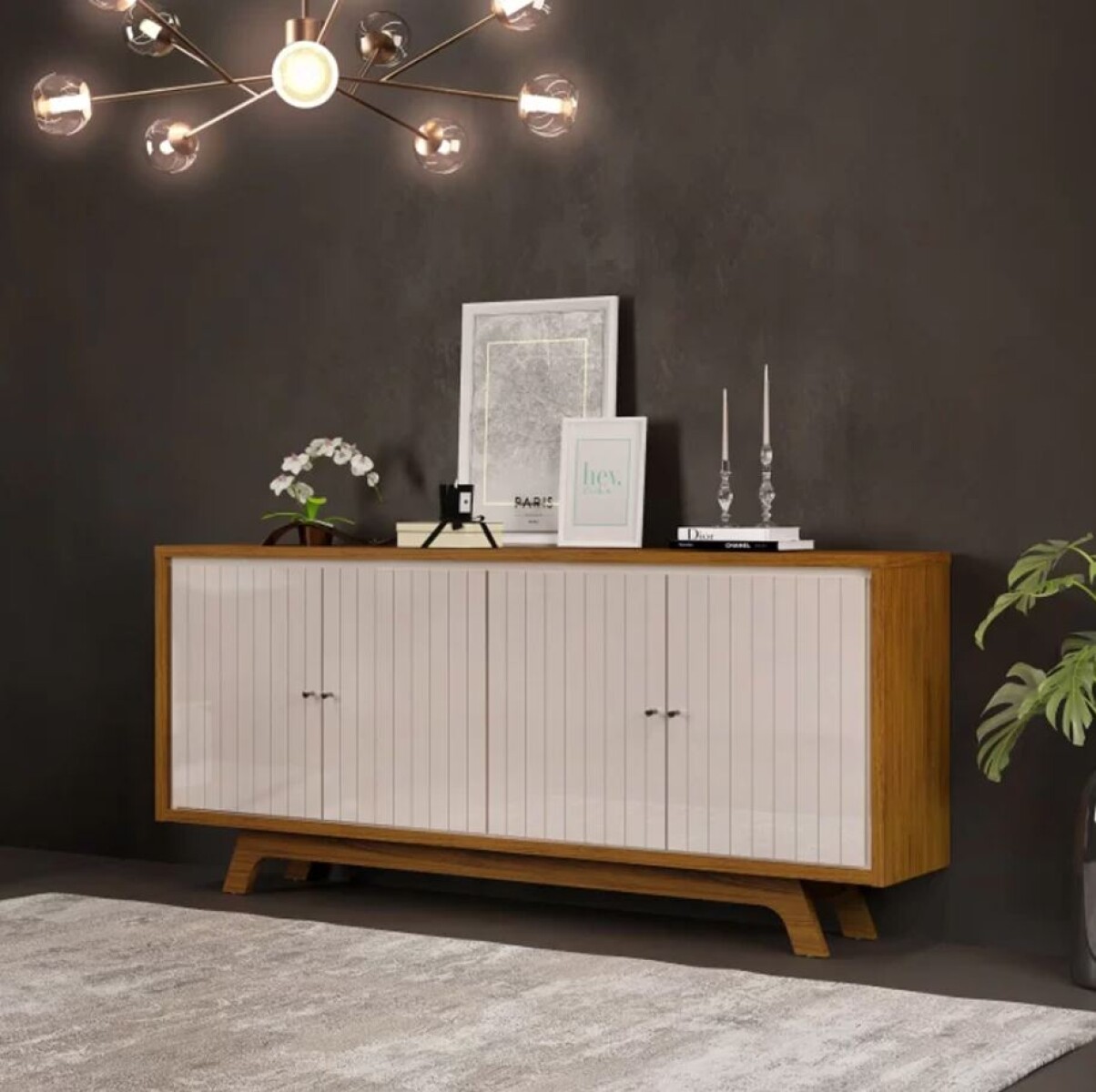 Aparador Buffet Brise Freijo/Off White 
