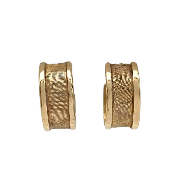 Caravanas Aros Esclava con borde - Oro bajo - Sin piedra - CA8004 sinpiedra