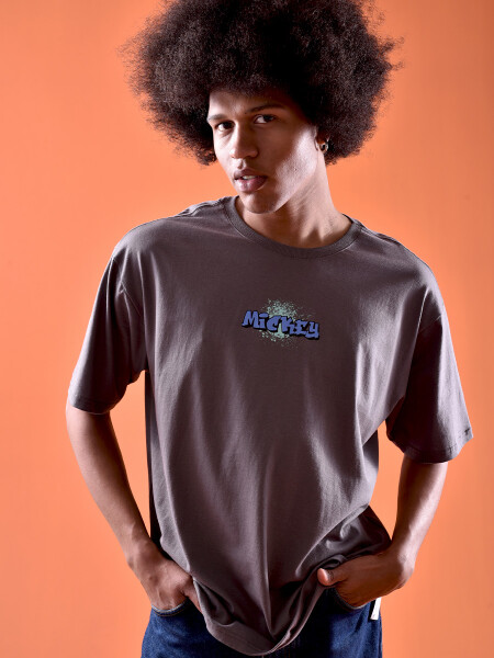 REMERA MICKEY BLUE GRIS OSCURO