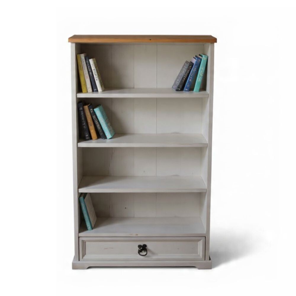BIBLIOTECA ESTANTERÍA ORGANIZADOR EN MADERA MACIZA BLANCO