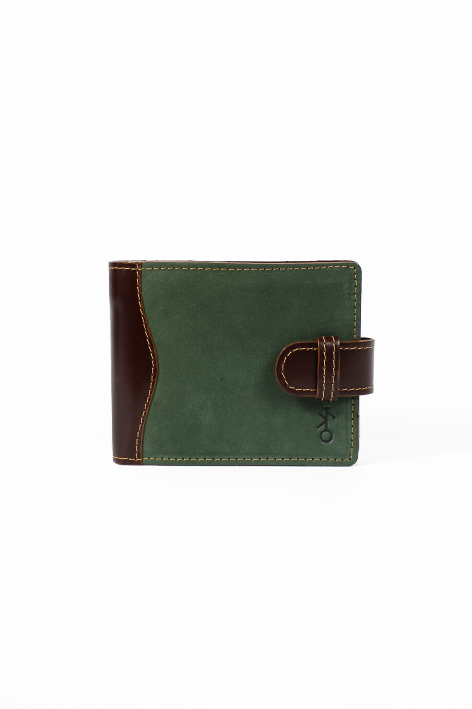 Billetera Jacinto con Pasador Verde Oscuro