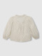Blusa De Plumeti Con Detalles Blanco Optico