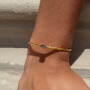 Pulsera Karvik Labradorita Plata 925 Y Baño De Oro 0