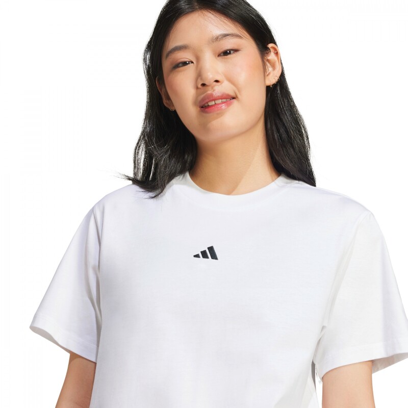 Remera Essentials Small Logo Cotton de Mujer Blanco