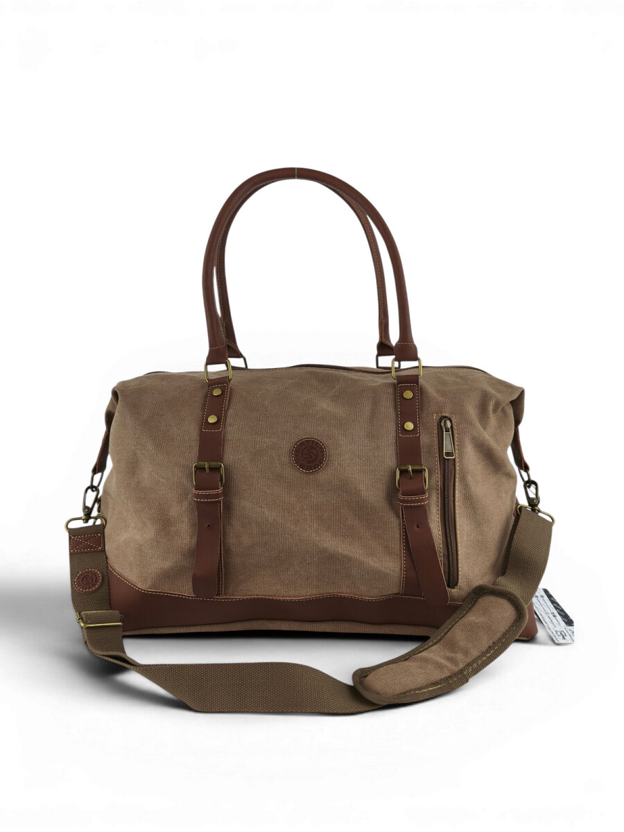 Bolso de viaje de lona - Marrón 