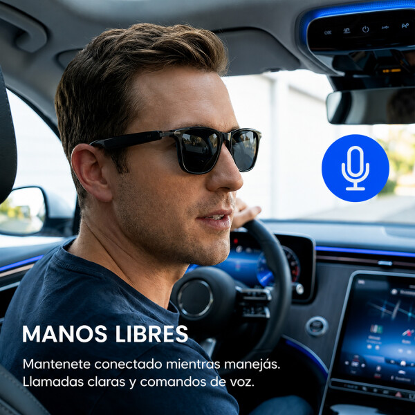 Lentes Inteligentes Bluetooth Música Llamadas Deporte Vq-pag08 NEGRO