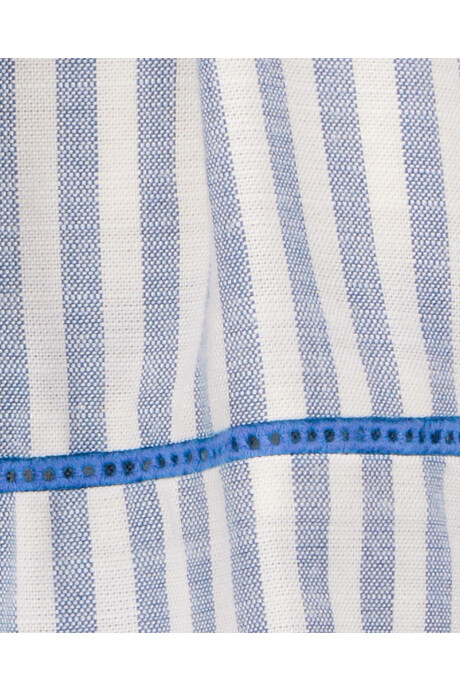 Pollera short de viscosa, diseño a rayas Sin color