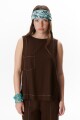 TOP LINO POCKET MARRON