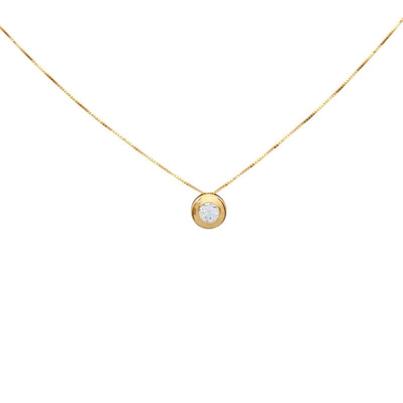 Conjunto Punto de Luz-Oro bajo-Piedra Zirconia-CJ8043 Conpiedra