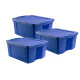 Set x3 Caja organizadora 55 lts Fullbox AZUL