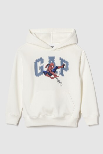 Buzo Canguro Logo Gap Spiderman Niño New Off White