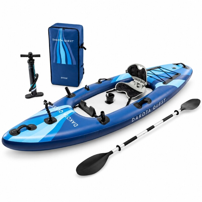 INTEX KAYAK INDIVIDUAL SIT-ON TOP DAKOTA QUEST 320 X 89 X 20 CM + REMO +INFLADOR Intex Kayak Individual Sit-on Top Dakota Quest 320 X 89 X 20 Cm + Remo +inflador