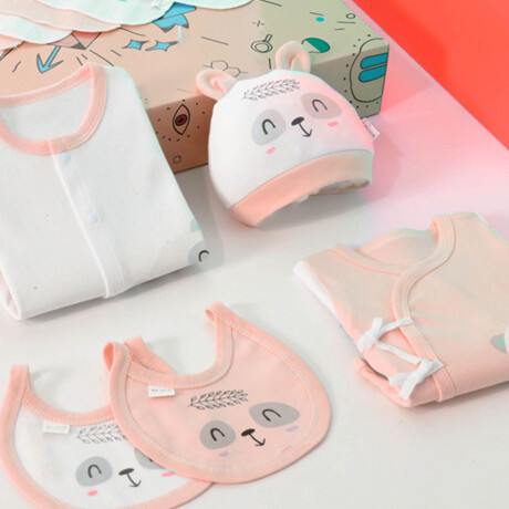 Set Ropa Bebé Algodón Conjunto 18p Body Completo Rosa