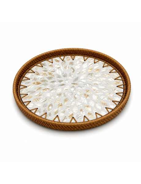 BANDEJA REDONDA 34X2.5CM FIBRA Y NACAR BLANCO BANDEJA REDONDA 34X2.5CM FIBRA Y NACAR BLANCO