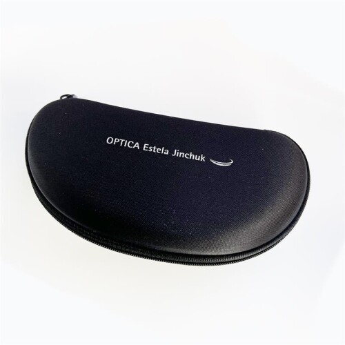 Estuche Sol Negro Con Cierre Optica Estela Jinchuk Accesorios