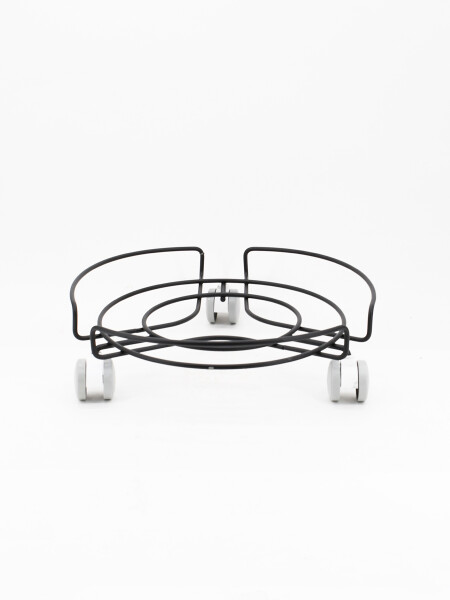 SOPORTE DE METAL CON RUEDAS NEGRO