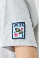 Remera manga corta gris melange