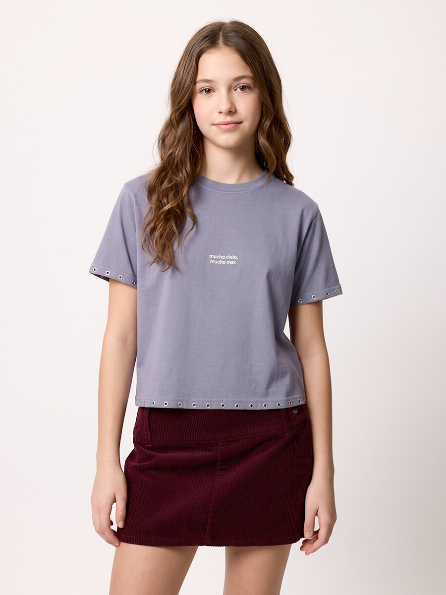 T-SHIRT M/C CIELITO TEEN DIXIE Azul Piedra