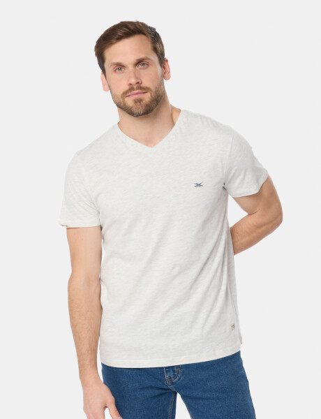 REMERA LISA ESCOTE V Gris
