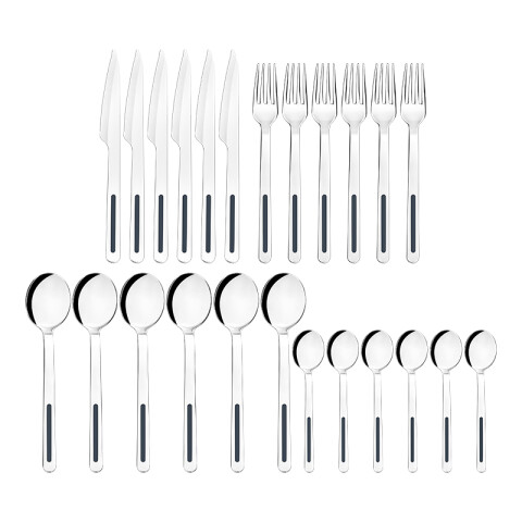 Juego de cubiertos inox. c/ppl 24 pzas. "Vik" TN9760