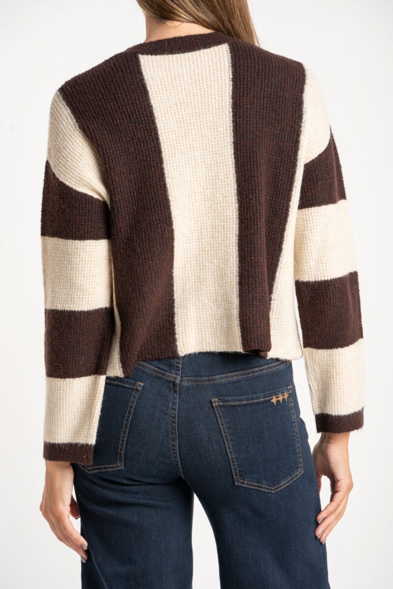 Sweater Rayado Chocolate