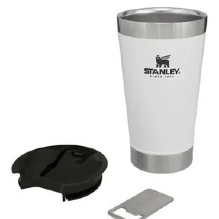 VASO TÉRMICO PINTA CON DESTAPADOR STANLEY 0.47L Blanco