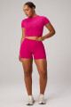 Polo Cotton Jersey Cropped Baby Tee Mujer Lush Berry