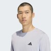 Remera Adidas Workout Essentials Base 3 Rayas Gris