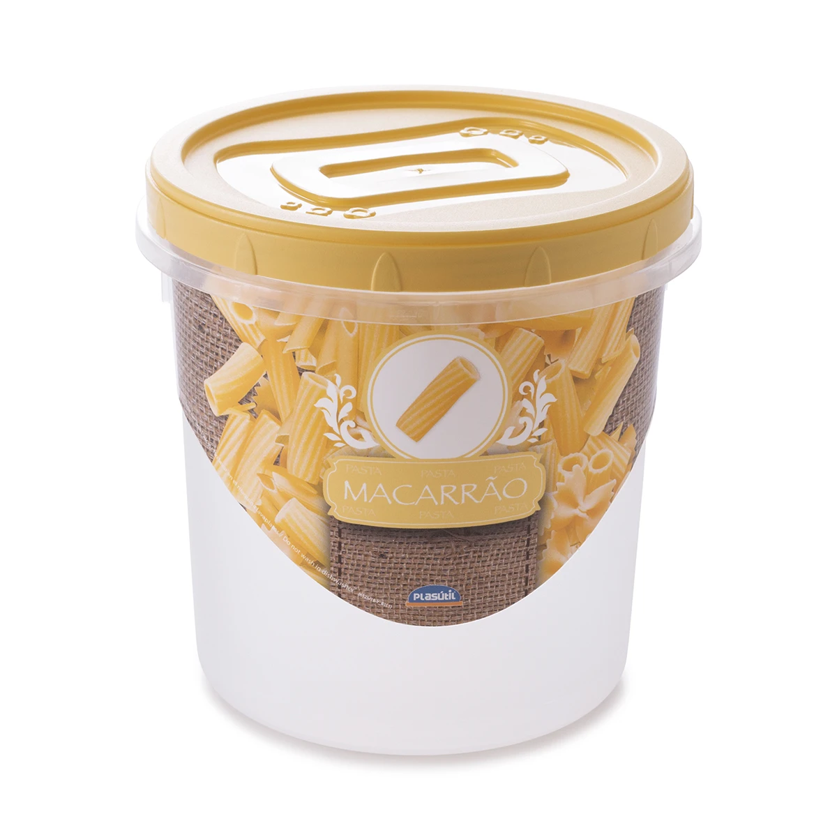 Recipiente con Tapa Rosca 1,8L Varios Diseños - AMARILLO 