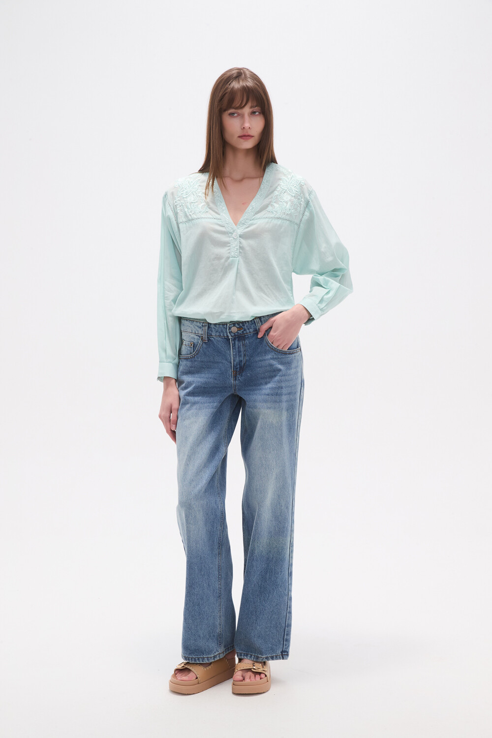 Pantalon Alenca Azul Claro