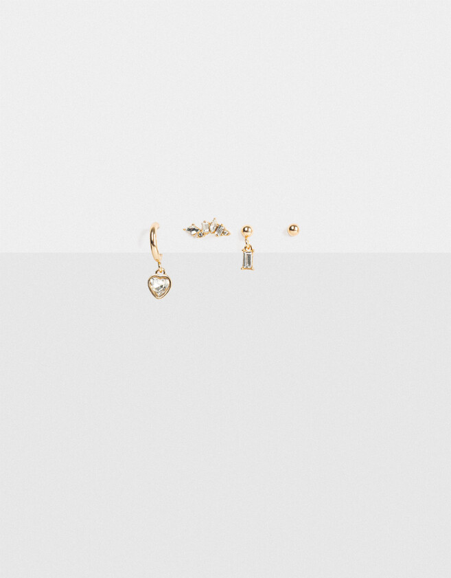 Aros Sets Con strass Set De Aros Con Strass - Dorado