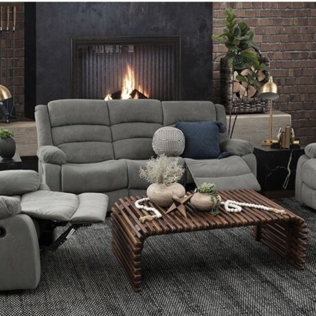 SOFÁ SILLON RECLINABLE 3 CUERPOS GRIS