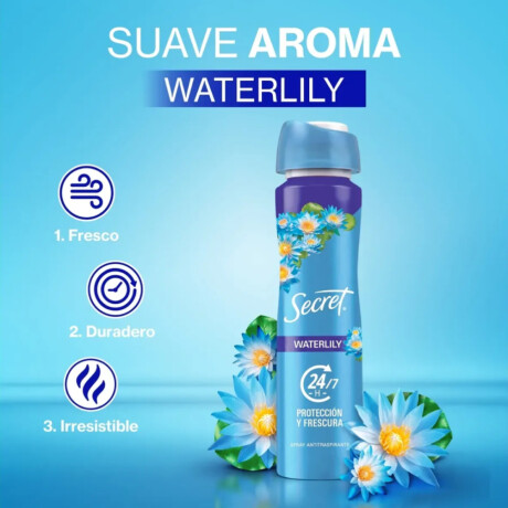 Desodorante en Aerosol Secret Waterlily 150ml Desodorante en Aerosol Secret Waterlily 150ml