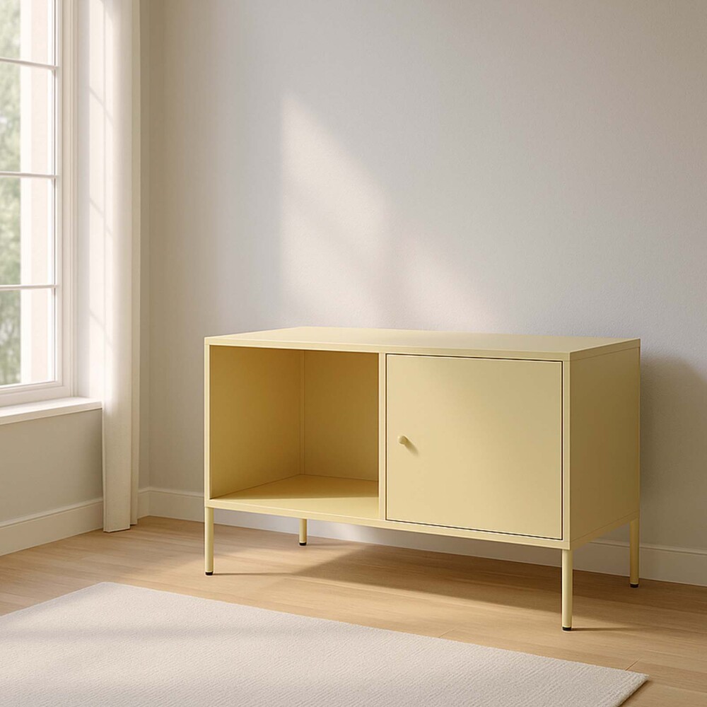 APARADOR 1P 1E METAL NATURAL-BEIGE OLIVIA