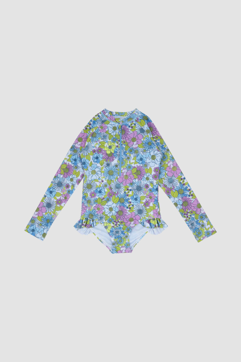 MALLA MANGA LARGA UNICORNIO 2-10Y - CELESTE PASTEL 
