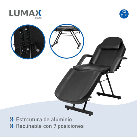 Camilla reclinable para tatuador masajes y depilación Negro